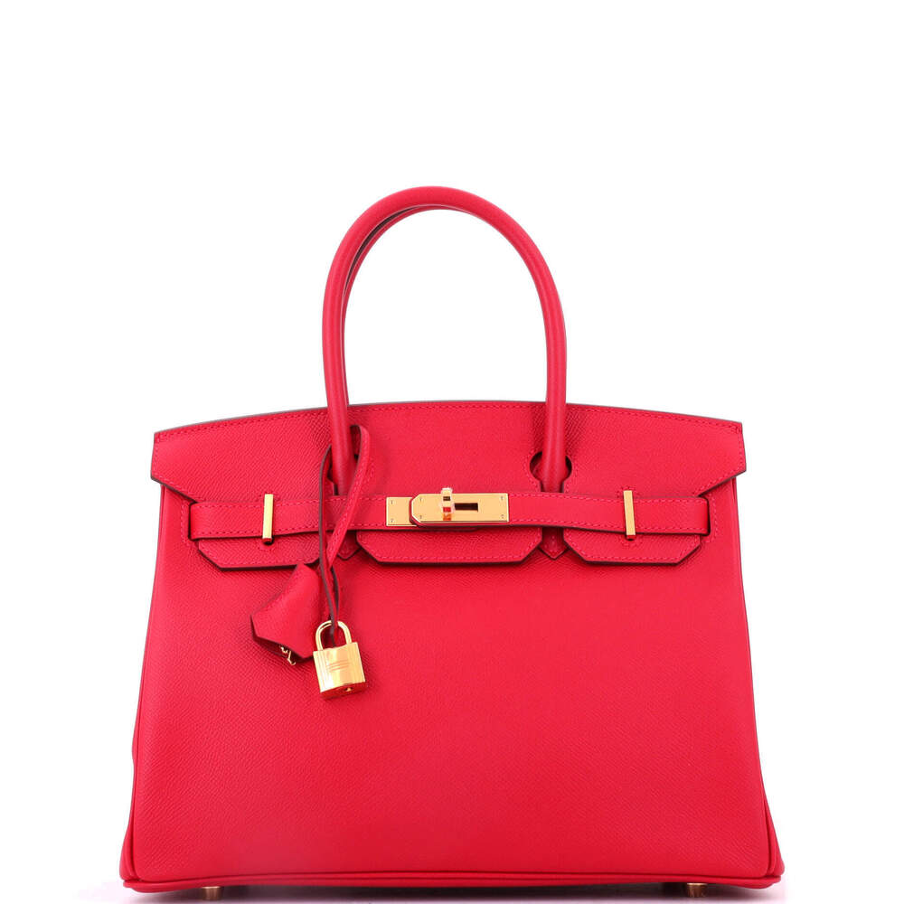 Hermes Birkin 30 Red Epsom with Gold Hardware